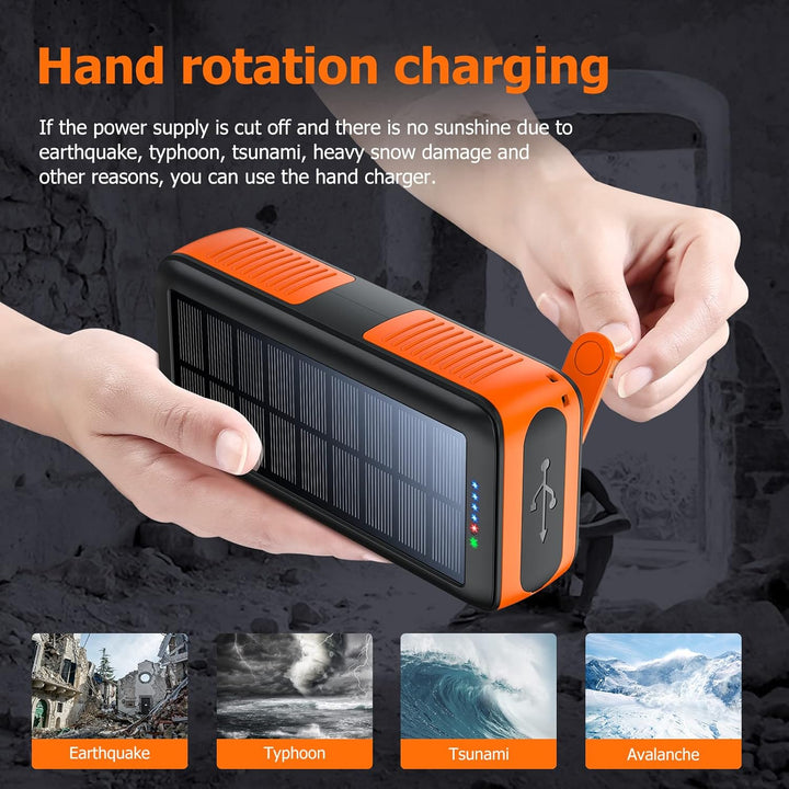 63200mAh Power Bank – Dual Outputs, Inputs & Hand Crank