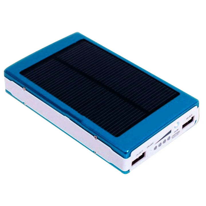 Dual USB Solar Power Bank – Portable Battery Charger with Camping Light