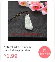 White Jade Fan Pendant – 925 Silver Carved Amulet Necklace