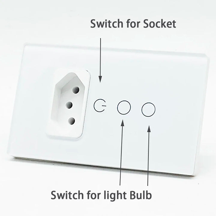 WiFi Smart Tuya Brazil Light Switch & Outlet – Alexa/Google Home