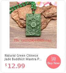 White Jade Fan Pendant – 925 Silver Carved Amulet Necklace