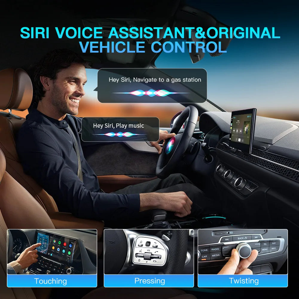 CARABC Plug & Play Wireless CarPlay Android Auto Box