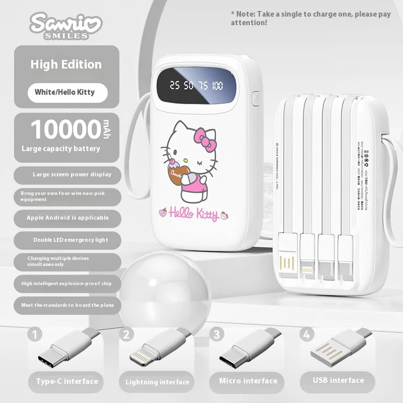 10000mAh Sanrio Power Bank – Fast Charging & Ultra-Thin