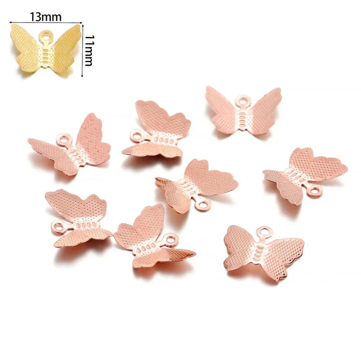 100pcs Butterfly Metal Accessories – DIY Earrings & Pendants