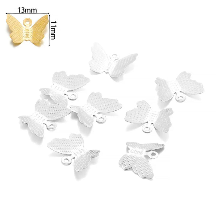 100pcs Butterfly Metal Accessories – DIY Earrings & Pendants