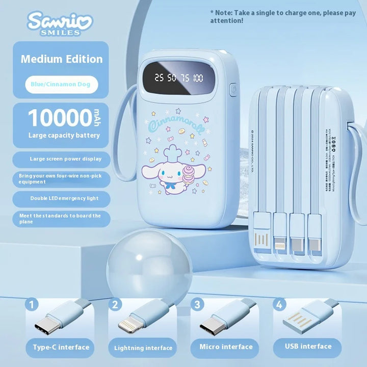 10000mAh Sanrio Power Bank – Fast Charging & Ultra-Thin