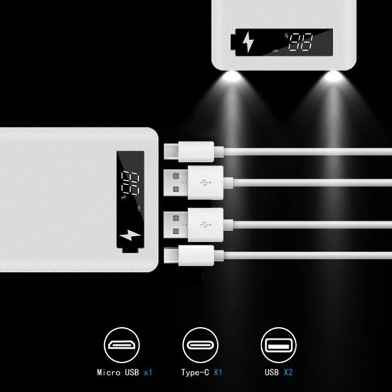 5x18650 Solar Power Bank Case – DIY Kit with Dual USB