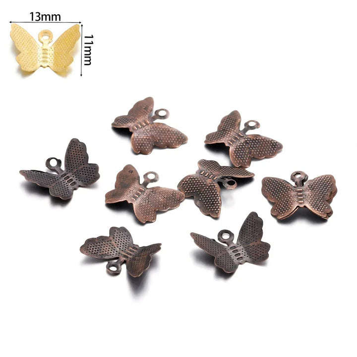 100pcs Butterfly Metal Accessories – DIY Earrings & Pendants