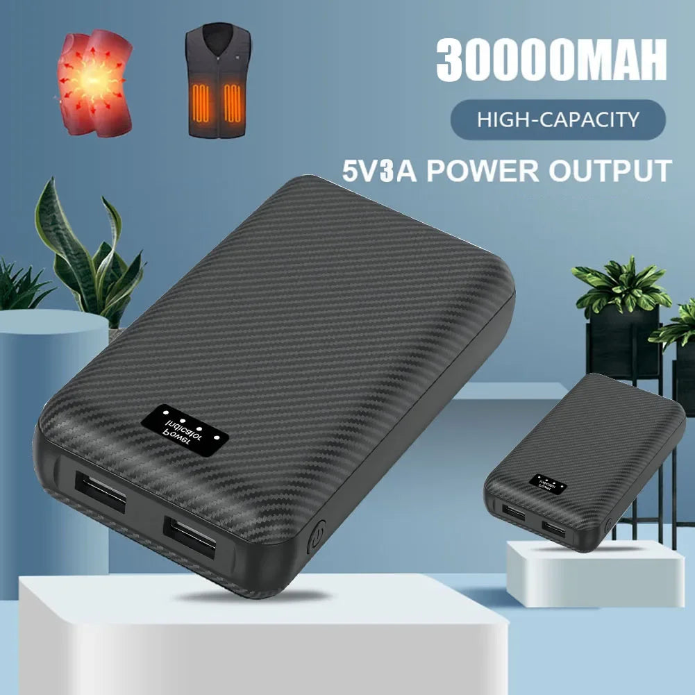 30000mAh Power Bank – Portable Charger for Heated Clothing