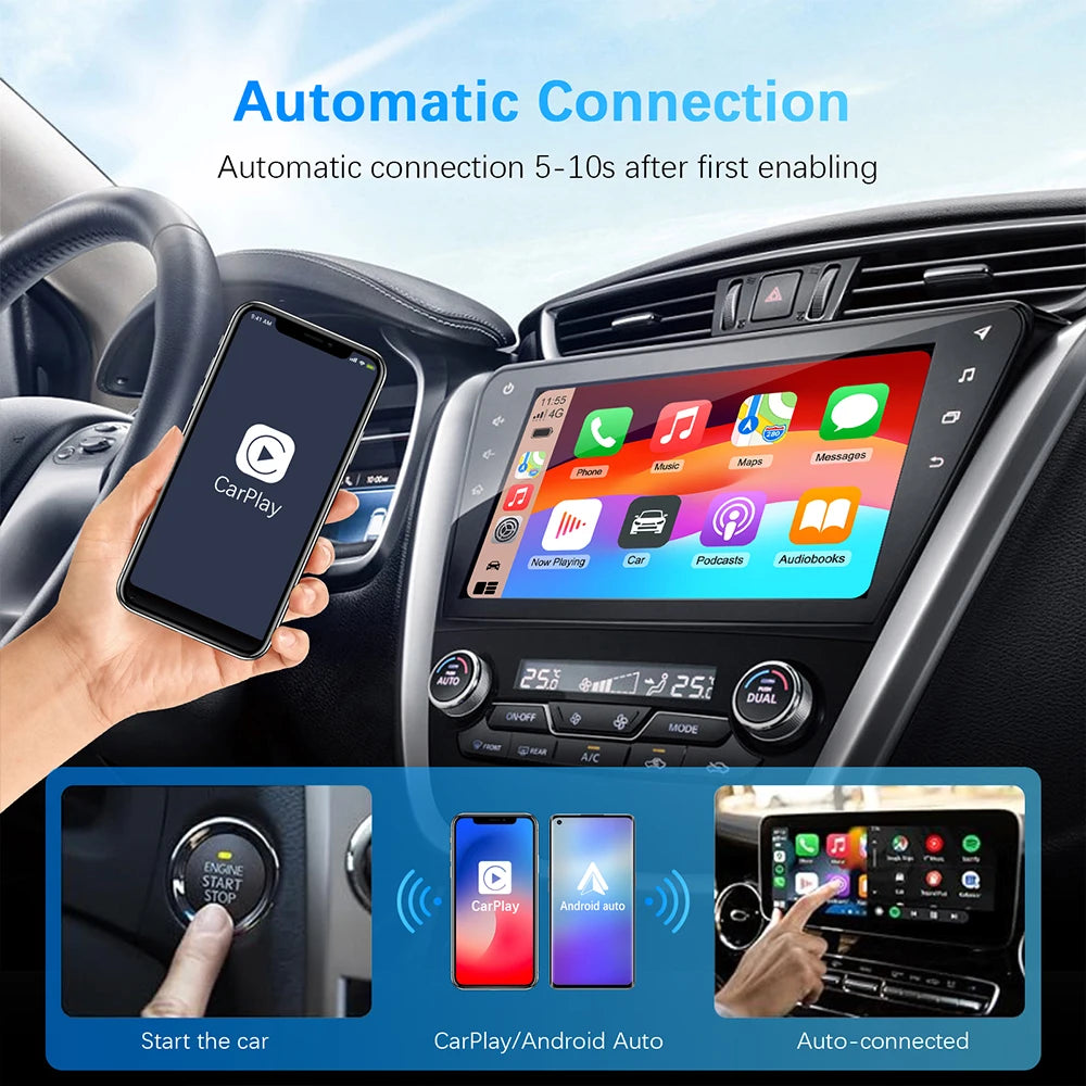 LEXXSON Mini Wireless CarPlay Adapter – Plug & Play