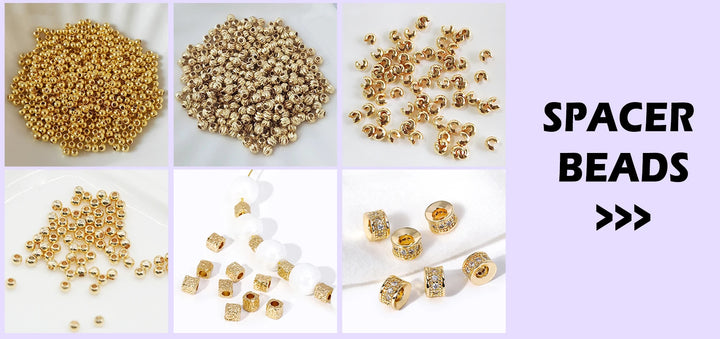 18K Gold Plated 8mm Zircon Spacer Beads – DIY Jewelry