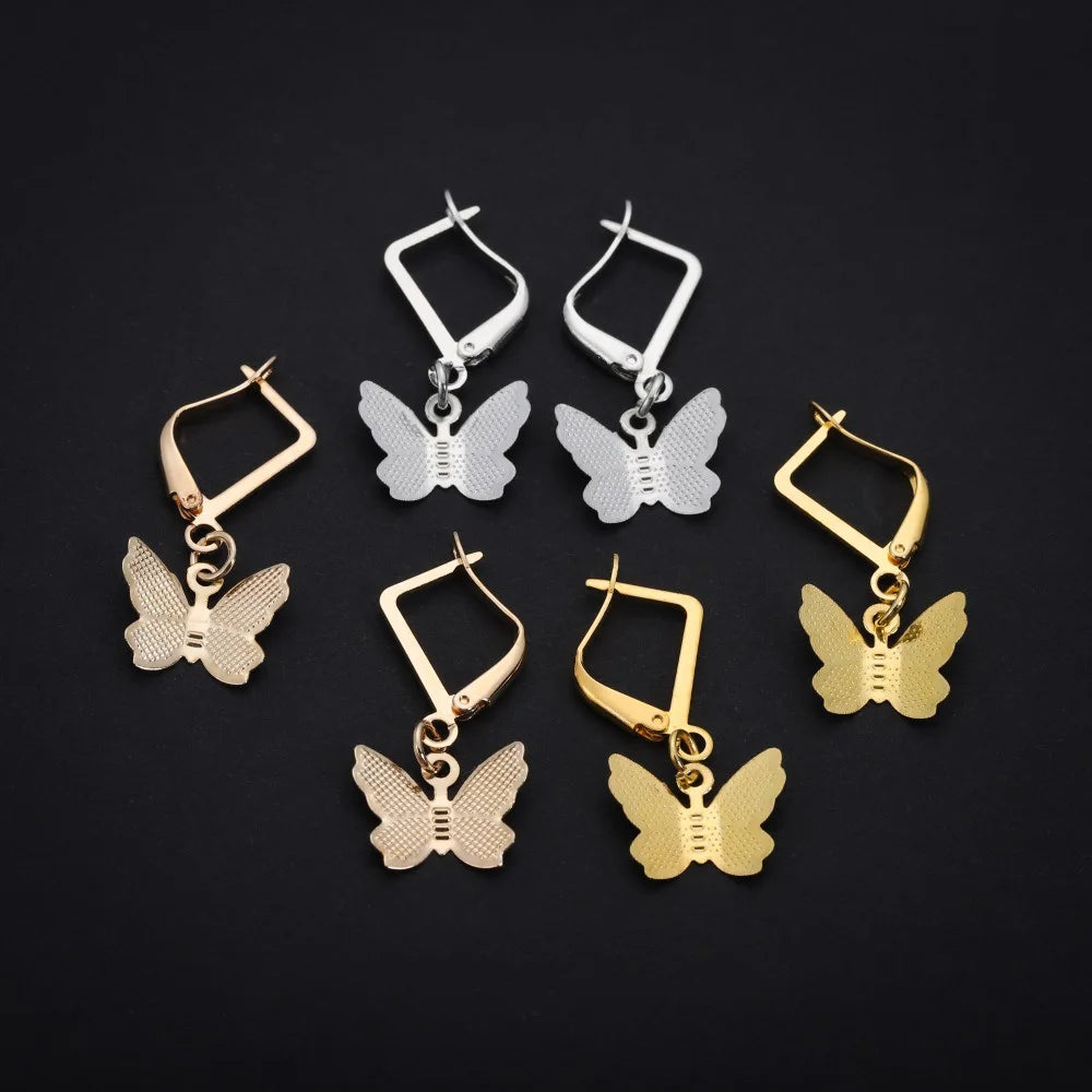 100pcs Butterfly Metal Accessories – DIY Earrings & Pendants