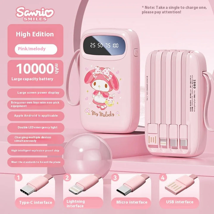 10000mAh Sanrio Power Bank – Fast Charging & Ultra-Thin