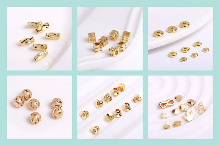 18K Gold-Plated Elephant Charms for Earrings & Necklaces