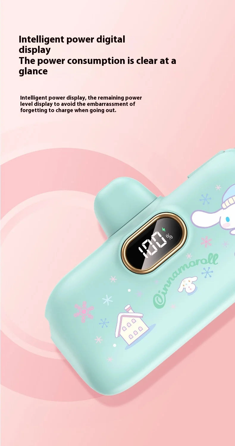 Sanrio Wireless Power Bank – Mini Capsule, Fast Charging