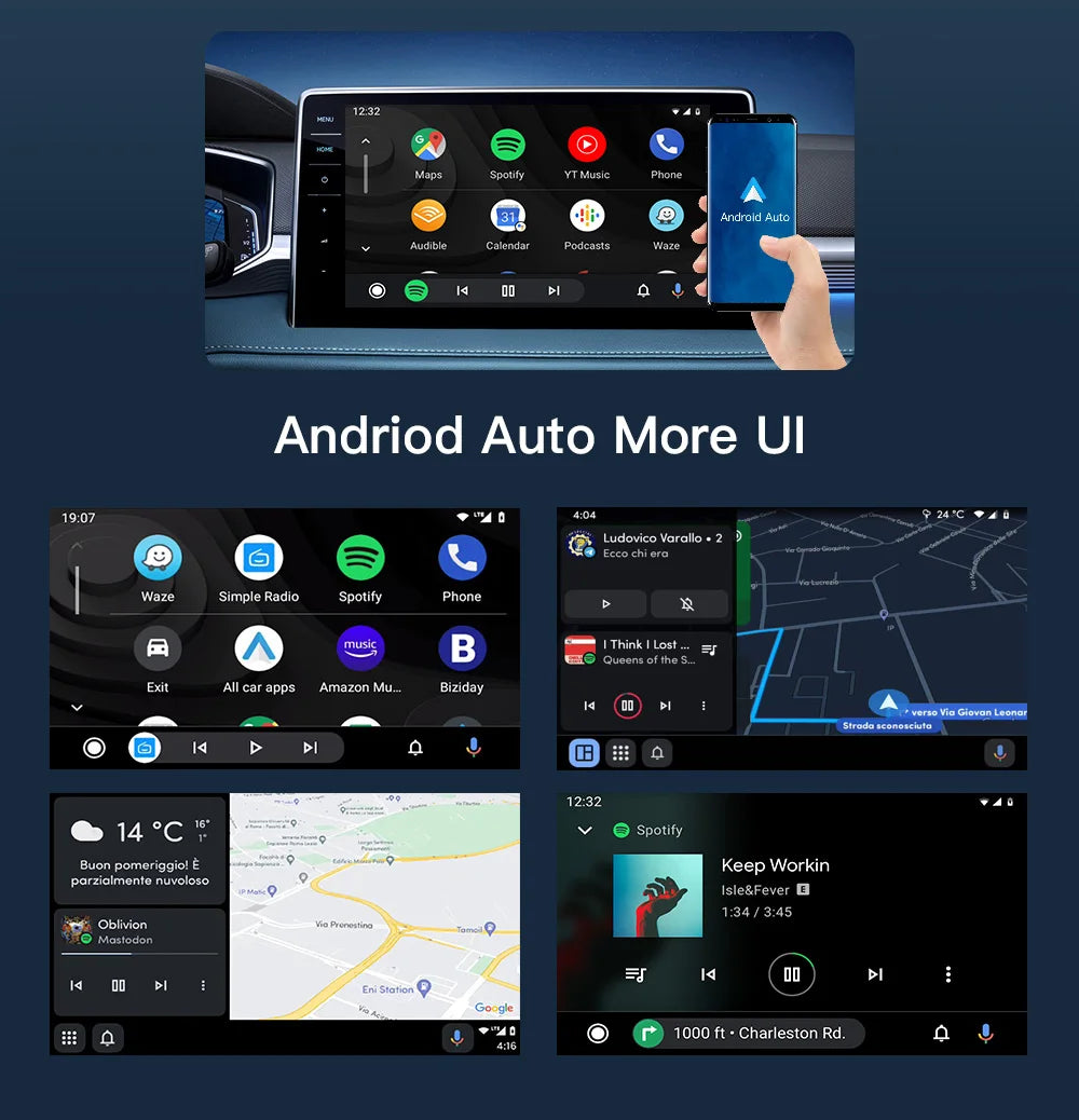 CARABC Plug & Play Wireless CarPlay Android Auto Box