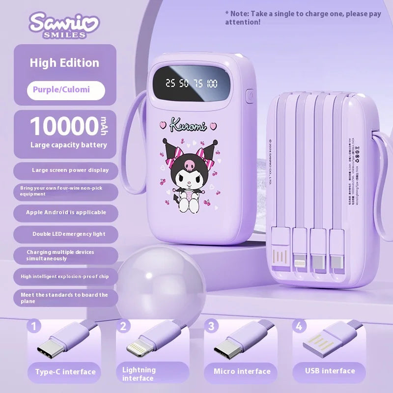 10000mAh Sanrio Power Bank – Fast Charging & Ultra-Thin