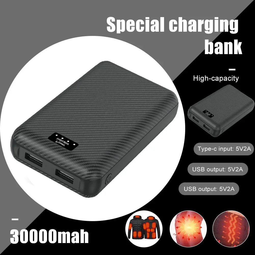 30000mAh Power Bank – Portable Charger for Heated Clothing