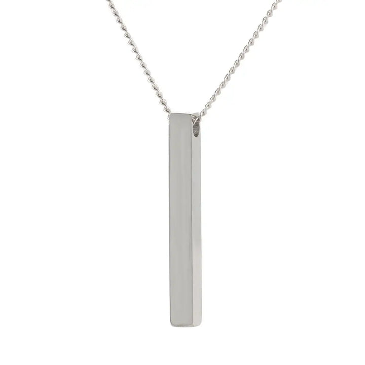 Cool Stainless Steel Gold Hip-Hop Rectangle Necklace for Men