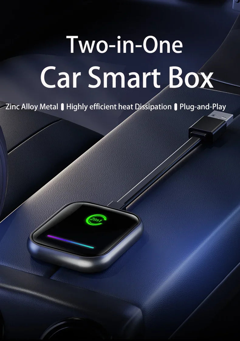 Wireless CarPlay & Android Auto Adapter – Plug & Play