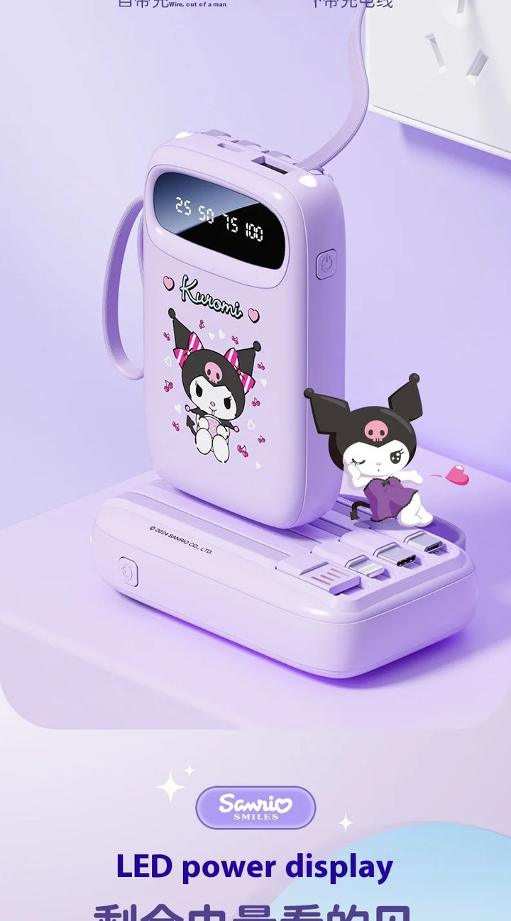 10000mAh Sanrio Power Bank – Fast Charging & Ultra-Thin