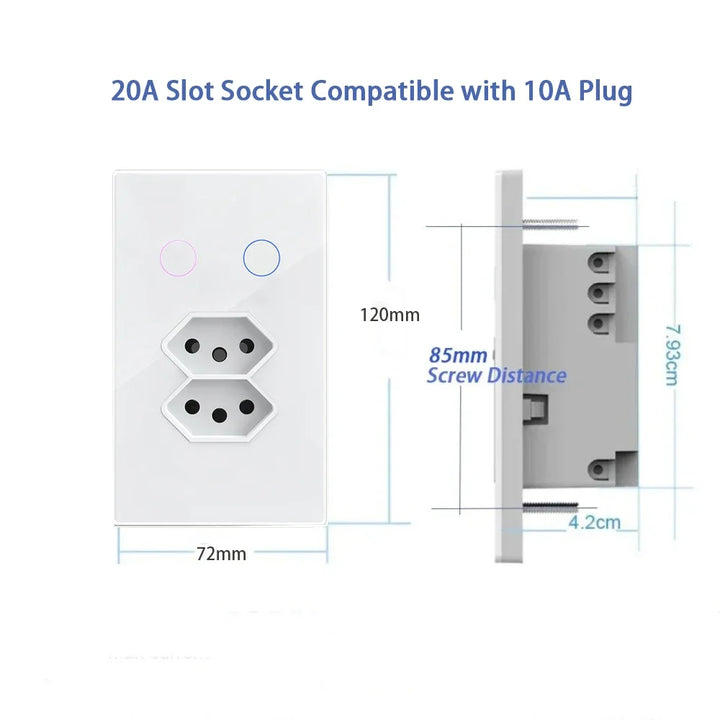 Shawader 20A WiFi Smart Wall Socket & Light Switch – Alexa/Google Home