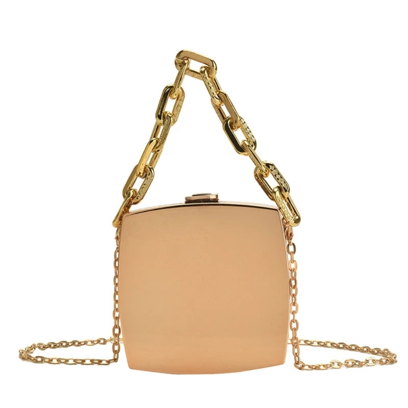 Mini Gold Party Clutch – Women's Crossbody Bag