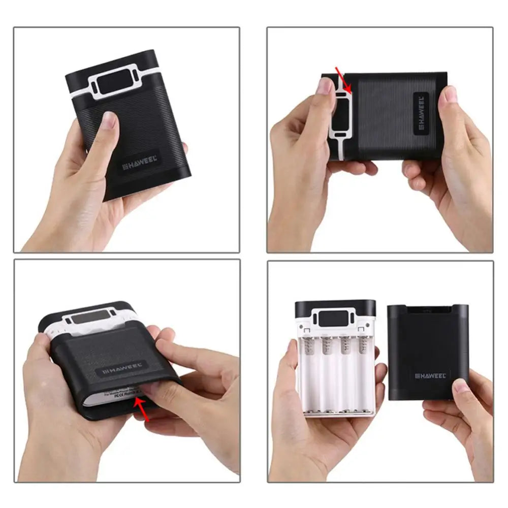 DIY 4-Slot 18650 Power Bank Case – Dual USB 5V/2.5A