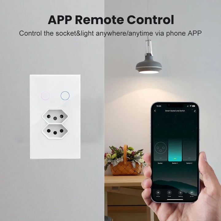 Shawader 20A WiFi Smart Wall Socket & Light Switch – Alexa/Google Home